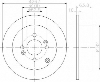 HELLA PAGID 8dd355114011 -  Тормозной диск